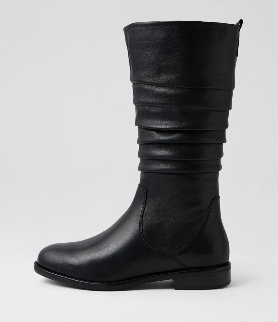 Darjeeling Black Leather Calf Boots