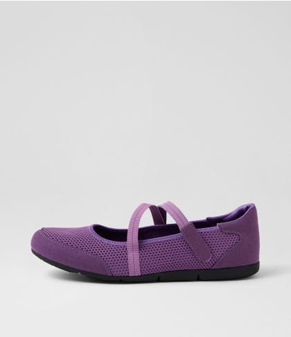 Silvie Eggplant Knit Flat Shoes