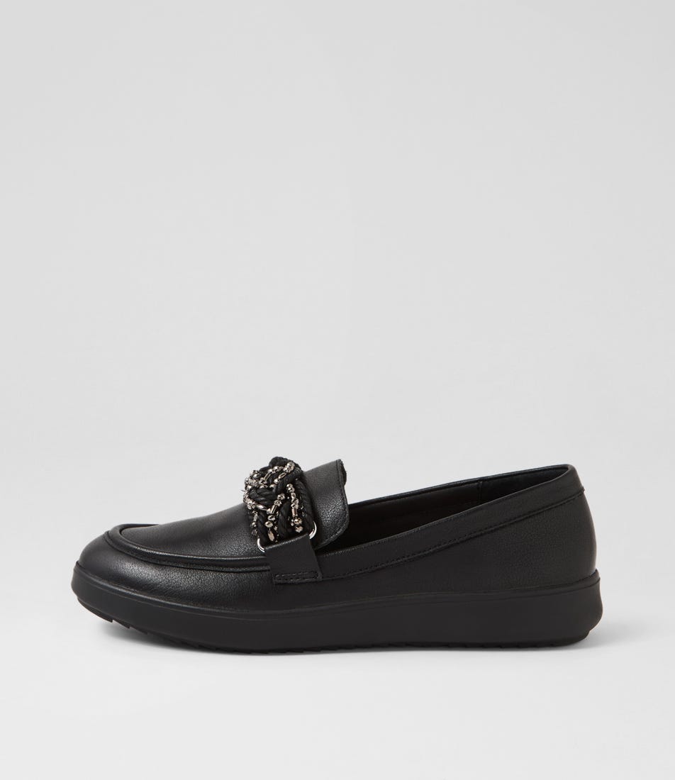 Zanana Black Leather Sneakers
