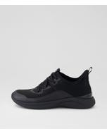 Yellina Black Knit Sneakers
