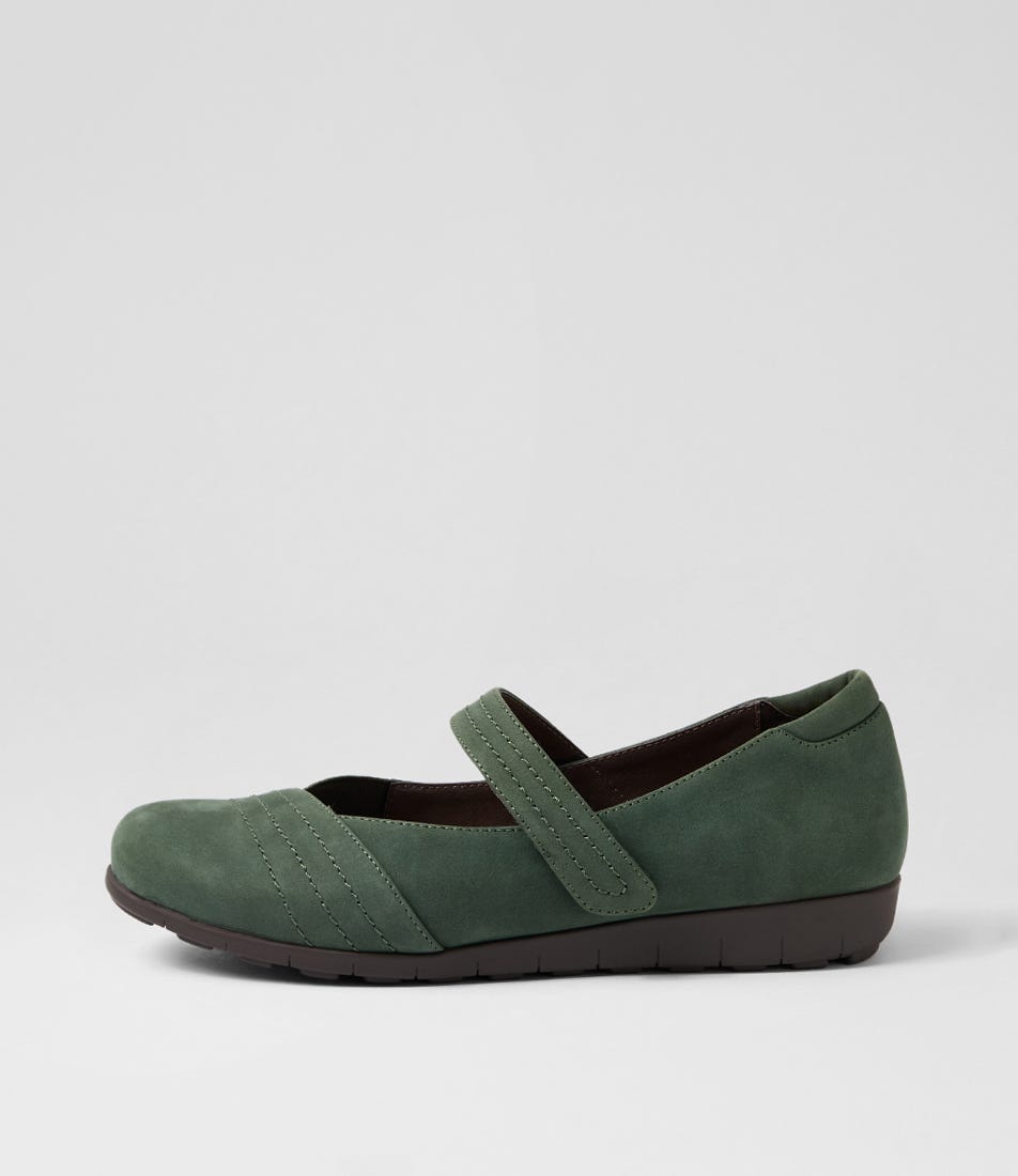 Becketts D Forest Nubuck Elastic Flat Shoes
