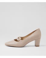 Mayian Oatmilk Leather Heels