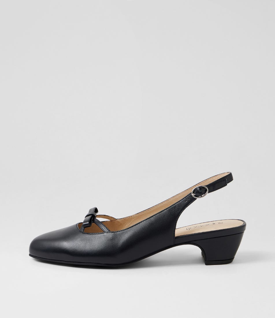 Nalanis Navy Leather Heels