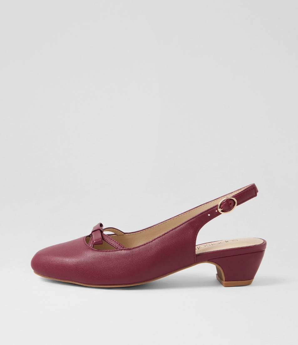 Nalanis Pomegranate Leather Heels
