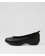 Jazzi D Black Leather Heels