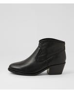 Jealousy Black Leather Ankle Boots