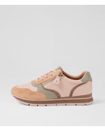 Narniea Soft Pink Leather Sneakers
