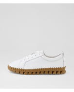 Bazie White Gum Leather Sneakers
