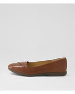 Belindas Dark Brown Leather Ballet Flats