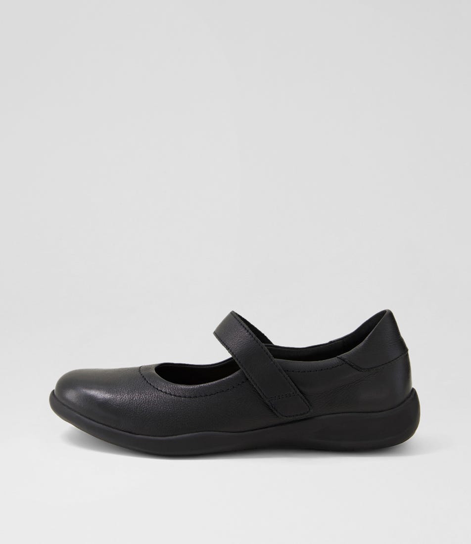 Easie D Black Leather Mary Janes