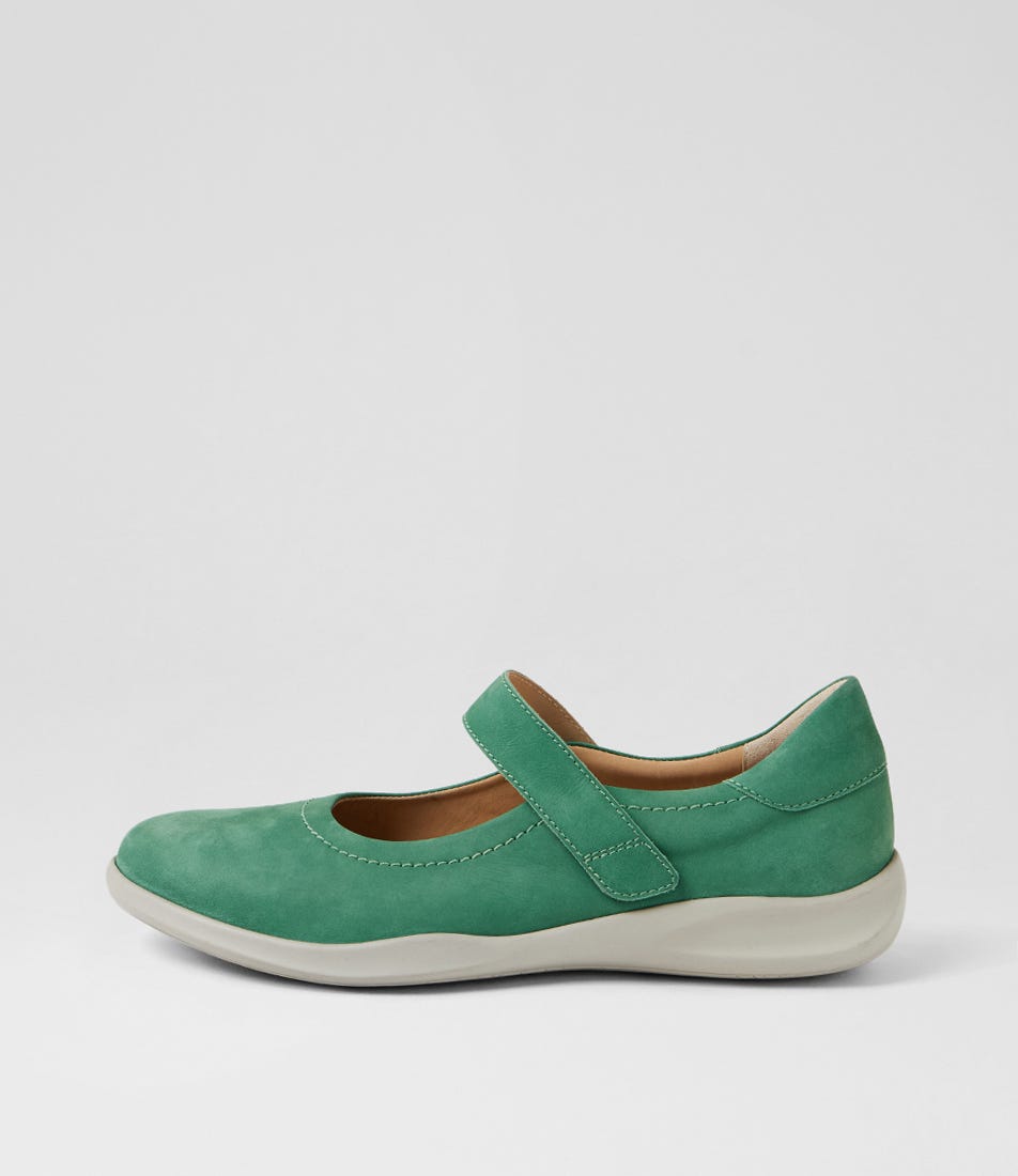 Easie D Green Leather Mary Janes
