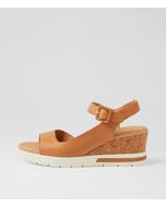 Afelia Dark Tan Leather Sandals