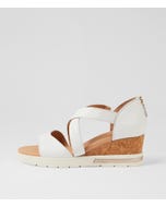 Amy White Leather Sandals