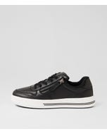 Animate Black Leather Sneakers