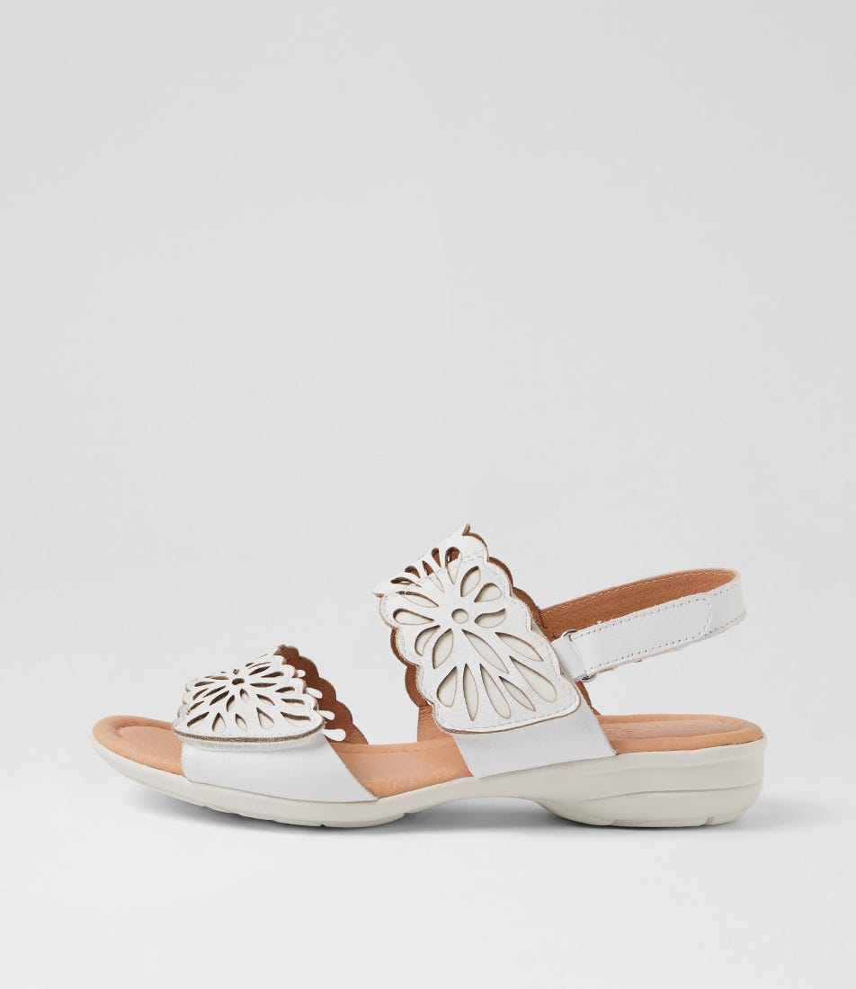 Beckhams White Leather Sandals