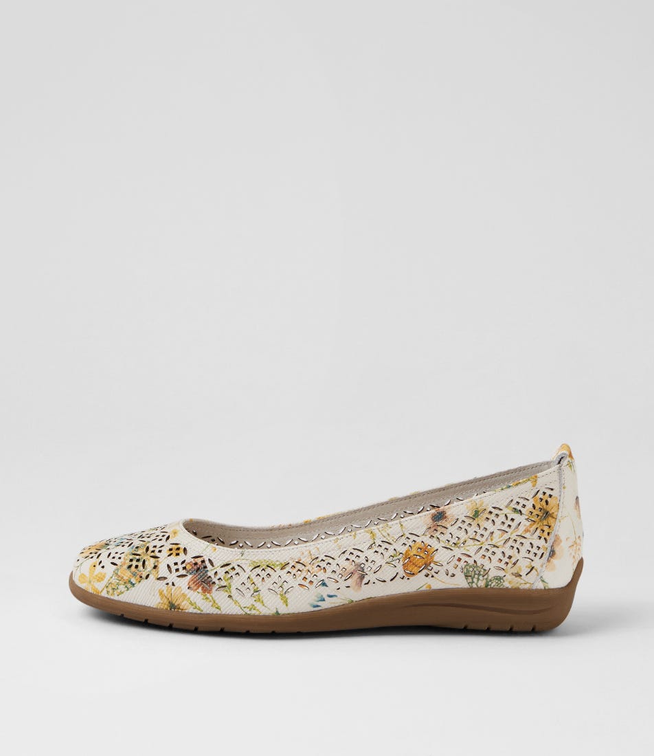 Carlinas Butterfly Multi Leather Flat Shoes