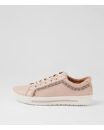 Elme Dusty Pink Leather Sneakers