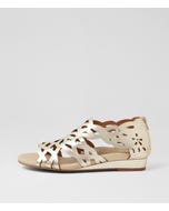 Jacki Platinum Leather Sandals