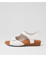 Jarrine White Leather Sandals