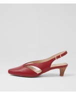 Liliosa Dark Red Leather Heels