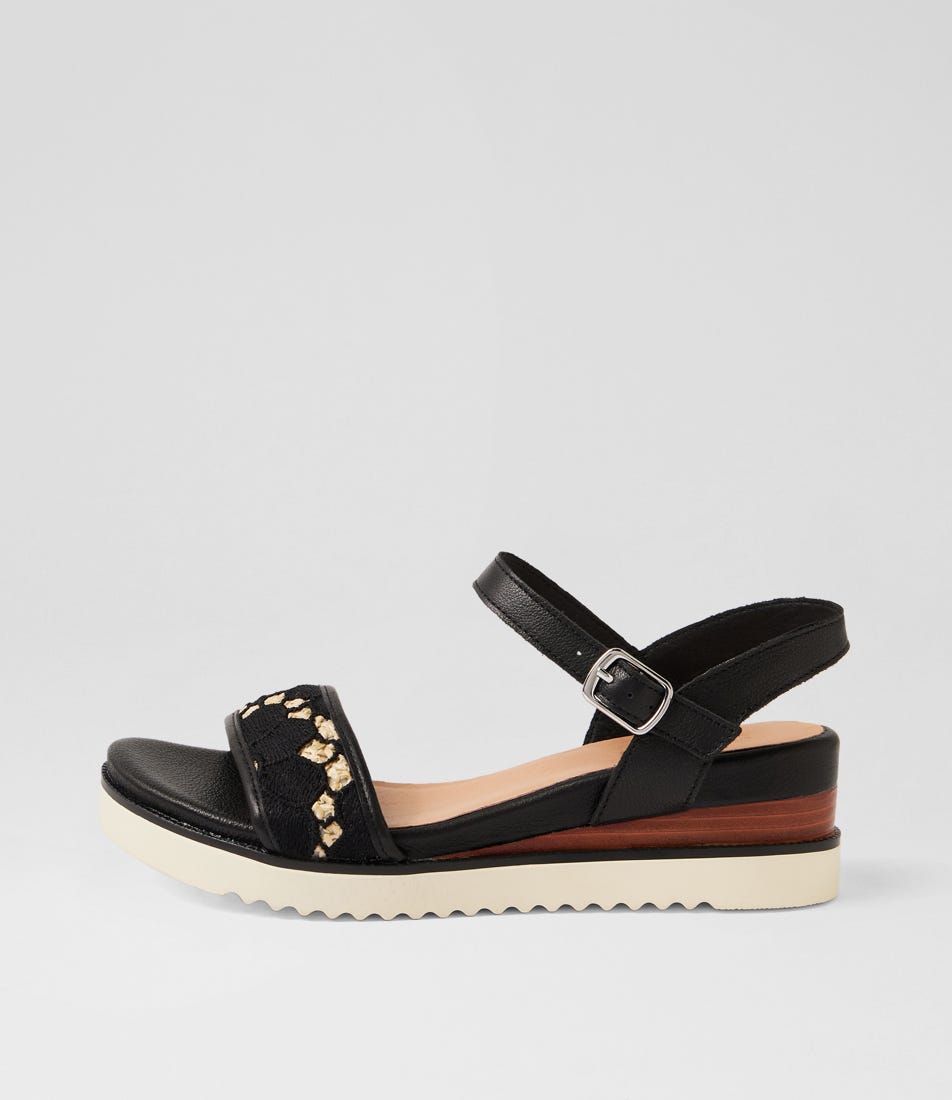 Sanpedro Black Multi Sandals