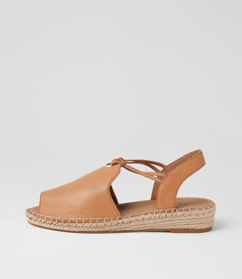 Kitti Dark Tan Leather Sandals