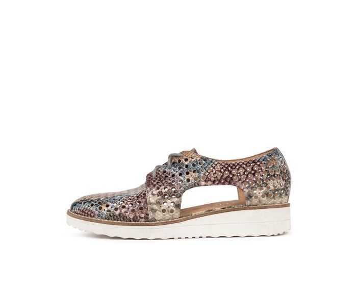 Rosemoda Python Shoes Onstage Pink Multi White Sole Python by Top End
