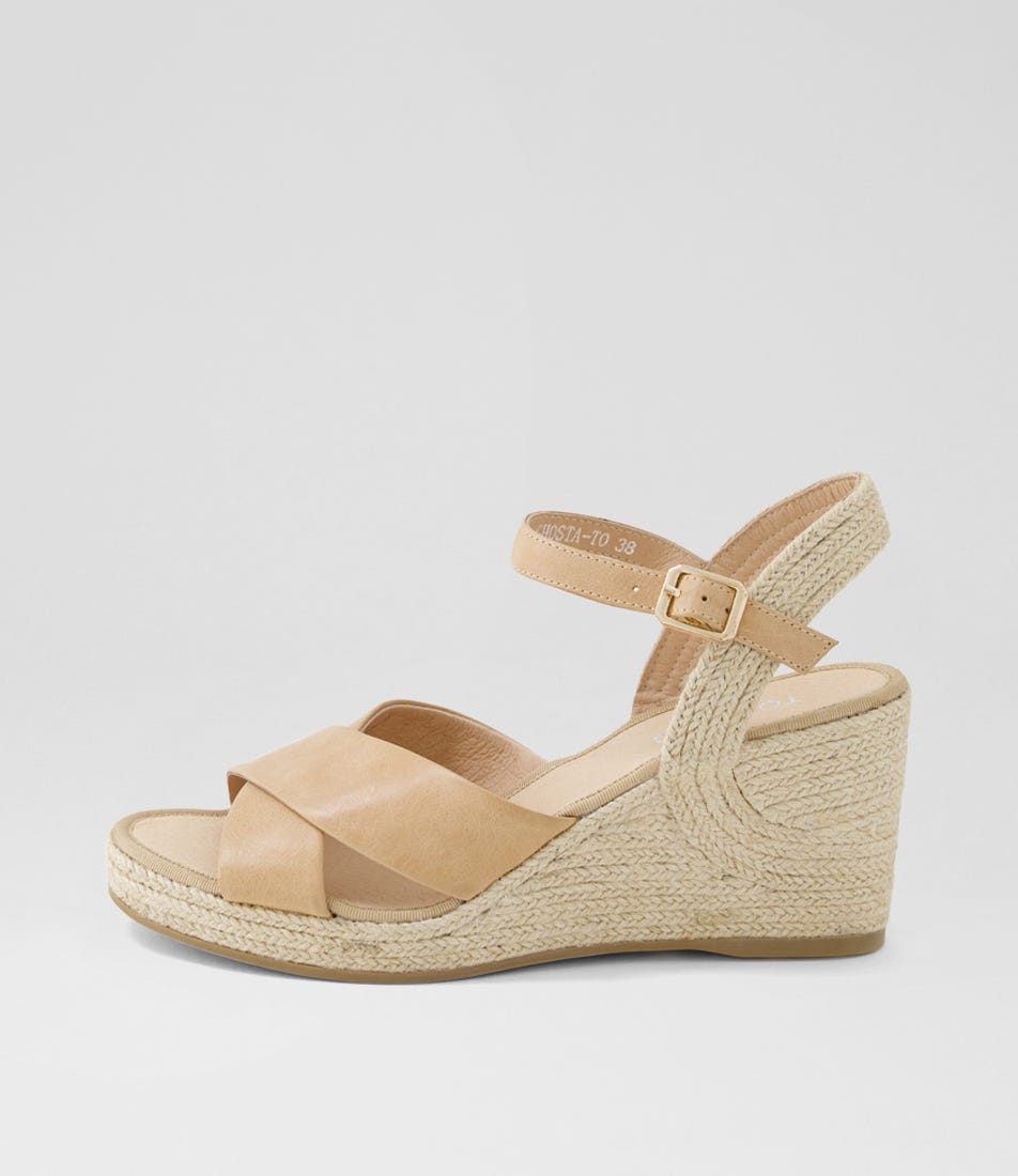 Ghosta Cappuccino Natural Rope Leather Sandals by Top End
