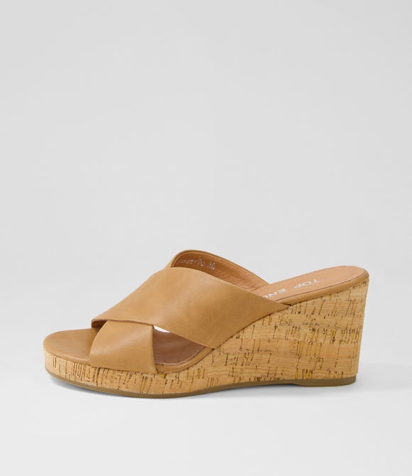 Wevie Tan Leather Sandals