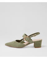Asten Khaki Suede Heels