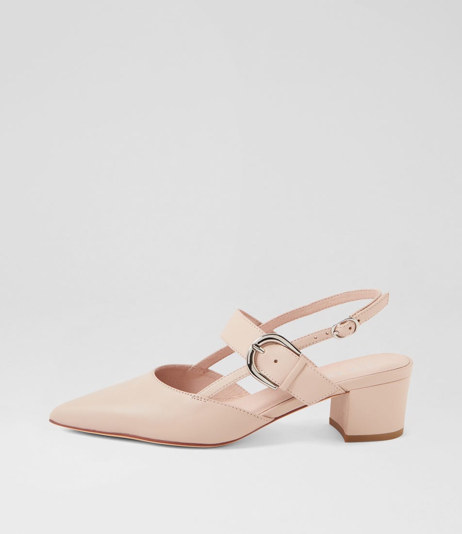 Asten Nude Leather Pump Heels
