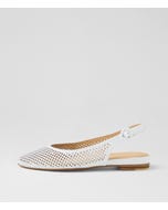 Filone White Leather Flat Shoes