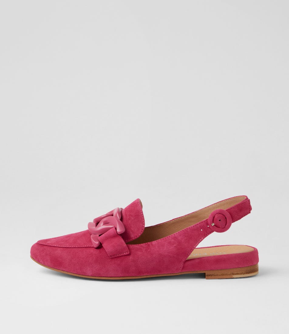 Favillas Fuchsia Suede Slingbacks