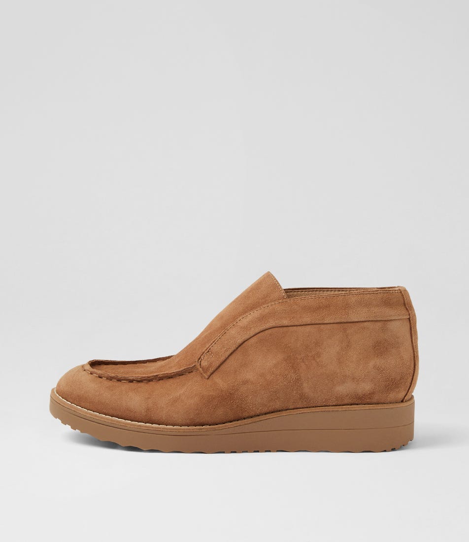 Onott Light Choc Suede Ankle Boots