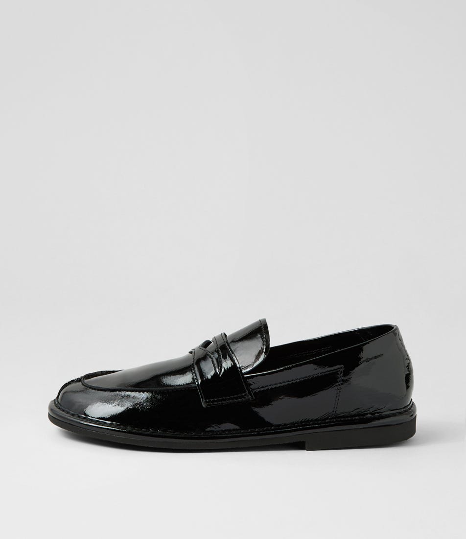 Losette Black Patent Leather Loafers