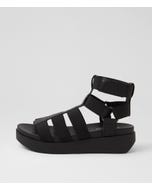 Dacie Black Fabric Sandals