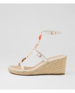 Gepps White Multi Leather Sandals