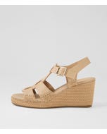Glaire Camel Leather Sandals