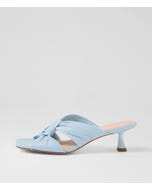 Kineta Light Denim Leather Sandals