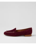 Pansha Burgundy Natural Suede Loafers