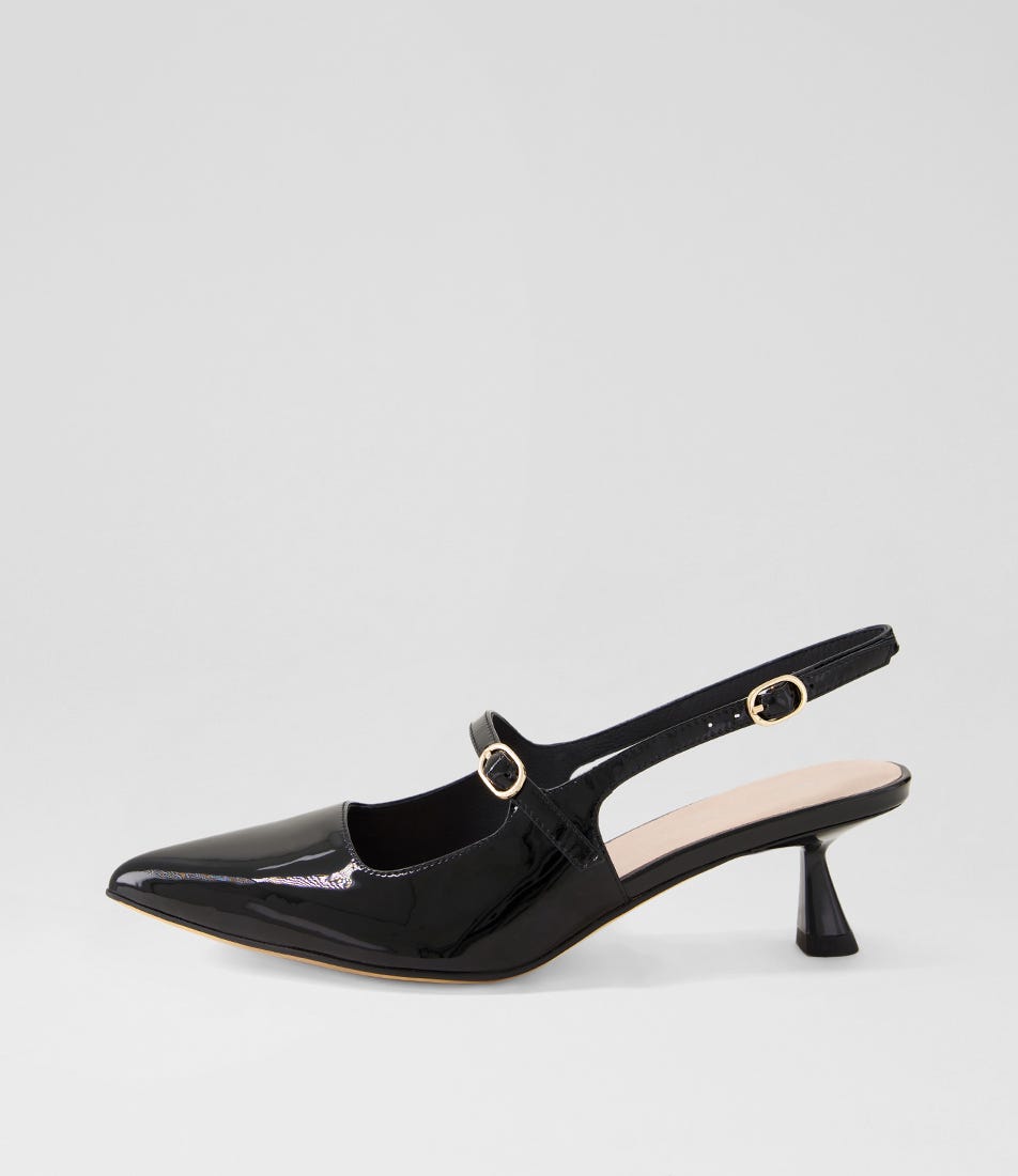Vamalia Black Patent Leather Heels