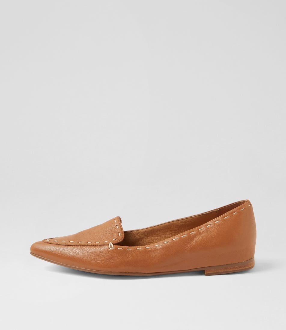 Yivi Dark Tan Leather Loafers