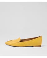 Yivi Yellow Leather Loafers