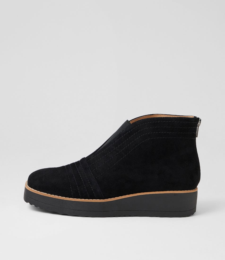 Demmy Black Suede Chelsea Boots