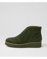 Demmy Olive Suede Chelsea Boots
