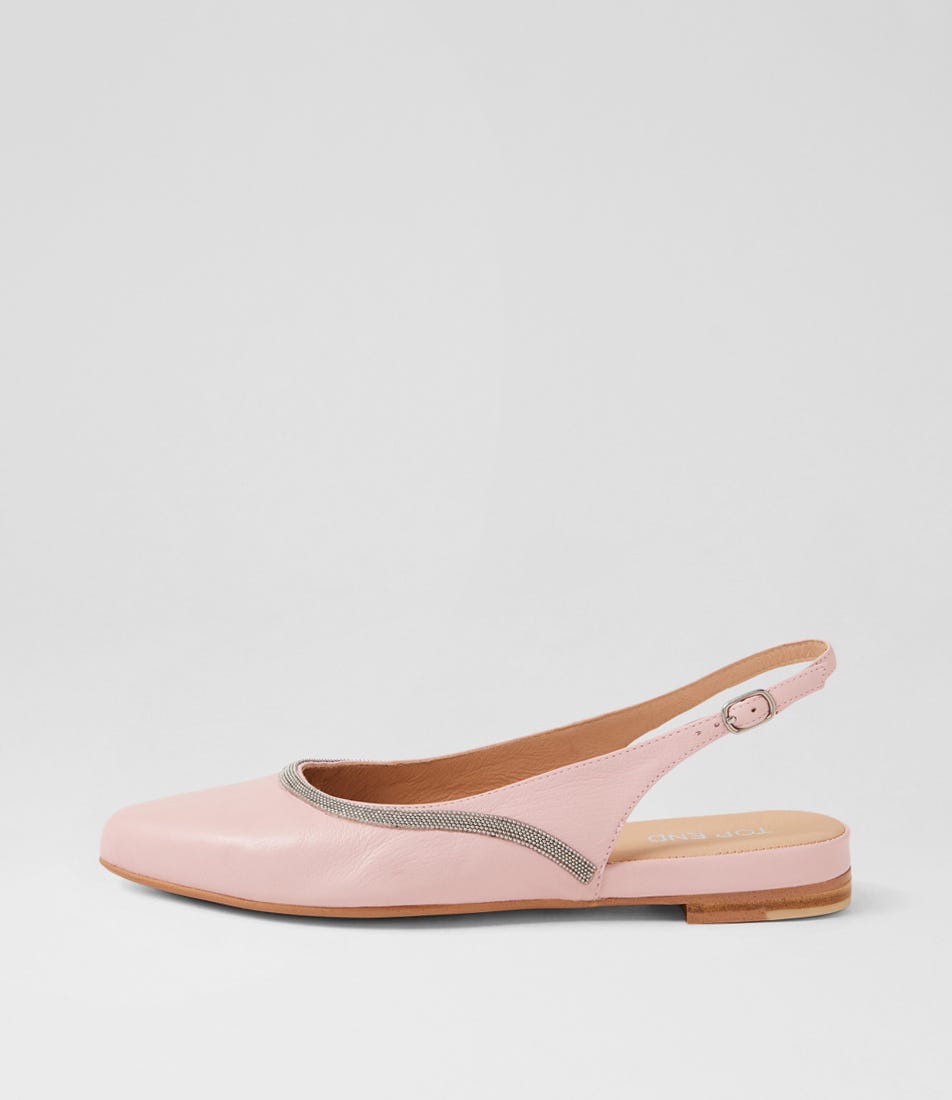 Follini New Pink Leather Flat Shoes
