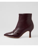 Lasmin Burgundy Patent Leather Ankle Boots