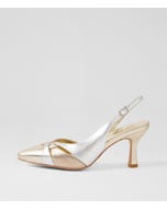 Lepita Metallic Multi Leather Heels