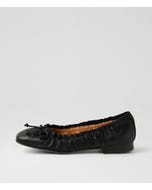 Peppies Black Leather Ballet Flats