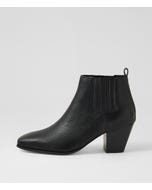 Rococo Black Leather Ankle Boots
